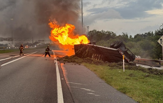 Truck Driver Survives Fiery Rollover on I-275 in St. Petersburg, Prompt Fire Rescue Response Averts Further Tragedy