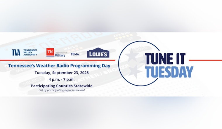 "Tune It Tuesday," TEMA Partners with Lowe's for Emergency Weather Radio Programming Across Tennessee