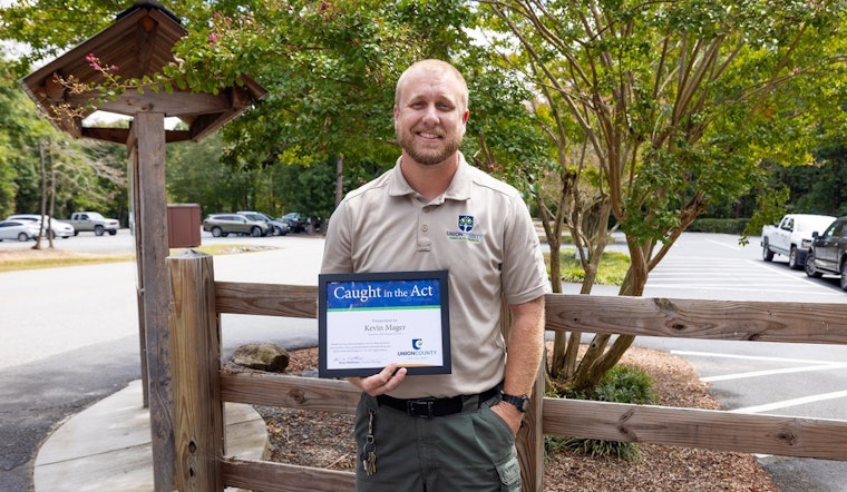 Union County Ranger Kevin Mager Receives "Caught in the Act" Award for Aiding Stranded Ukrainian Visitor