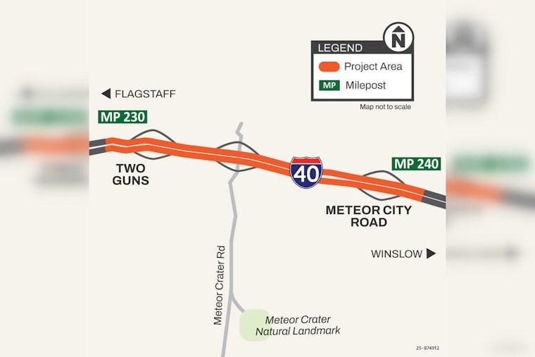 Upcoming Asphalt Maintenance on I-40 Near Flagstaff to Impact Traffic Starting September 24