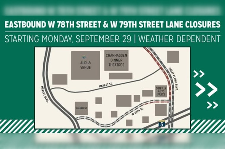 Upcoming Lane Closures in Chanhassen to Disrupt Traffic on W 78th and W 79th Streets