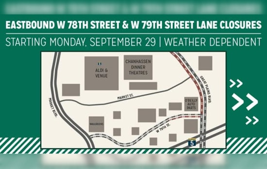 Upcoming Lane Closures in Chanhassen to Disrupt Traffic on W 78th and W 79th Streets