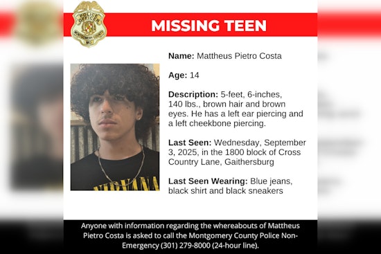 Urgent Search for Missing 14-Year-Old Mattheus Pietro Costa in Montgomery County