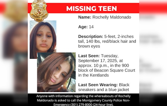 Urgent Search Underway in Montgomery County for Missing 14-Year-Old Rochelly Maldonado