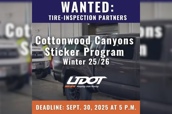 Utah's Cottonwood Canyons Sticker Program Calls for Tire Shop Partners to Promote Winter Road Safety