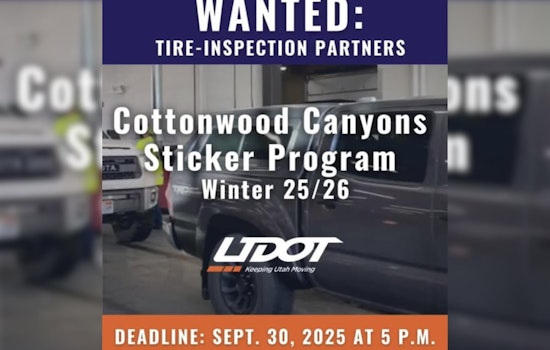 Utah's Cottonwood Canyons Sticker Program Calls for Tire Shop Partners to Promote Winter Road Safety
