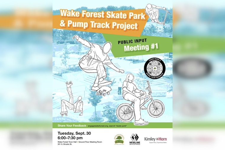 Wake Forest Invites Public to Shape Future Skate Park and Pump Track at Upcoming Meeting