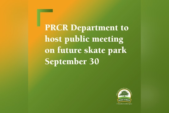 Wake Forest to Hold Public Meeting on New Skate Park Project on September 30