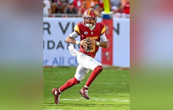 Washington Commanders' Jayden Daniels Sidelined by Knee Injury Ahead of Raiders Showdown