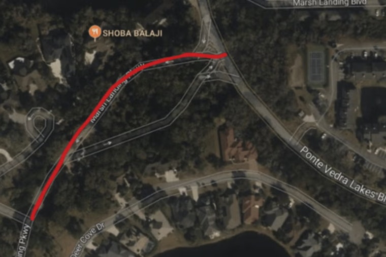 Water Main Break at Marsh Landing's Northern Entrance Disrupts Traffic in Ponte Vedra Beach
