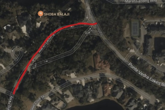 Water Main Break at Marsh Landing's Northern Entrance Disrupts Traffic in Ponte Vedra Beach