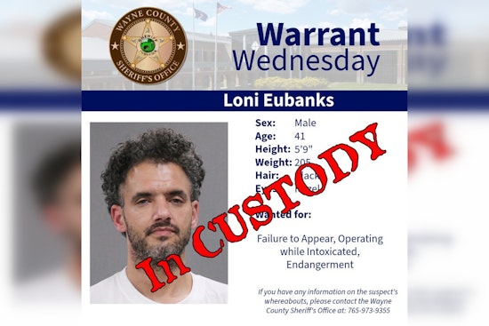 Wayne County Indiana Sheriff’s Office Apprehends Suspect Following Community Tip on "Warrant Wednesday"