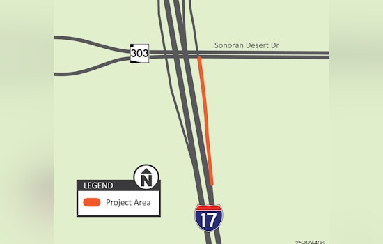 Weekend Detour Alert as I-17 Off-Ramp to Loop 303 in North Phoenix Closes for Expansion Project