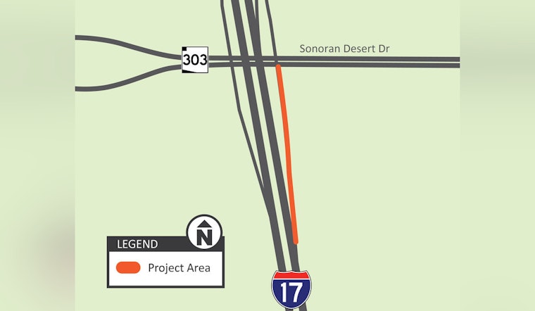 Weekend Detour Alert as I-17 Off-Ramp to Loop 303 in North Phoenix Closes for Expansion Project