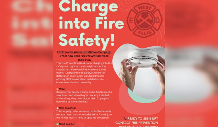 West Allis Fire Department Launches Free Smoke Detector Installations During Fire Prevention Week
