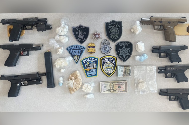 Weymouth Police Seize Firearms, Drugs, and Cash in Coordinated Raids, Three Suspects Charged