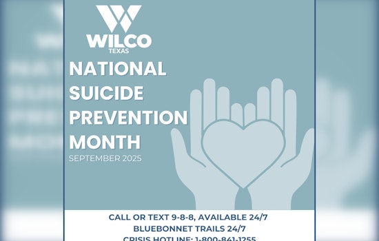 Williamson County Marks September as National Suicide Prevention Awareness Month Amid Rising Rates in Texas