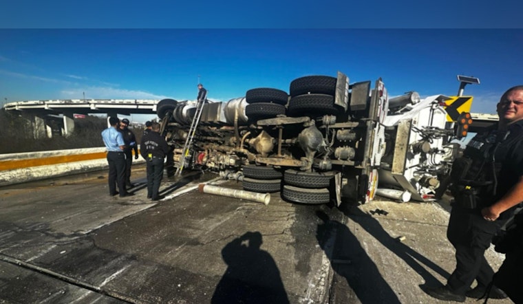 18-Wheeler Flip Turns North Loop Ramp Into Rush-Hour Nightmare