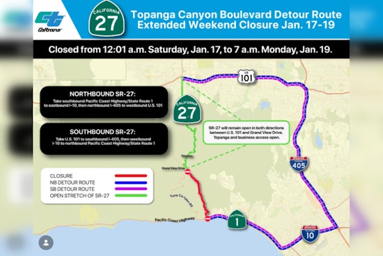 55-Hour Detour for Topanga Canyon Commuters as Caltrans Installs Stormwater Pipe