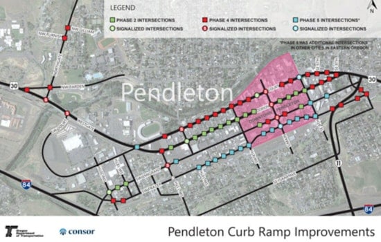 ADA Ramp Upgrade Project Enters Phase 2 in Pendleton to Enhance Street Accessibility