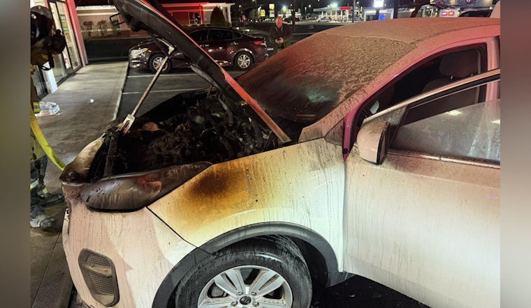 Algood Firefighters Extinguish Vehicle Fire at Little Caesars Parking Lot with Rapid Response