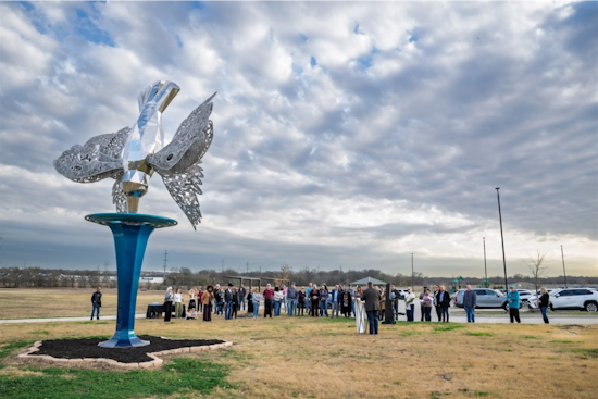Alliance Park in Fort Worth Unveils Community-Crafted 'Sipping From the Wetland' Sculpture