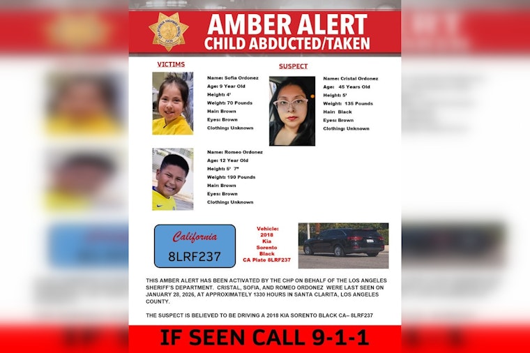 AMBER ALERT: Romeo & Sofia Ordonez Vanish in Santa Clarita; Hunt for Black Kia Sorento & Suspect Cristal Ordonez Escalates