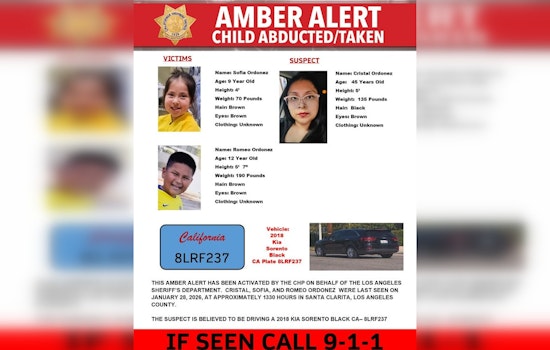 AMBER ALERT: Romeo & Sofia Ordonez Vanish in Santa Clarita; Hunt for Black Kia Sorento & Suspect Cristal Ordonez Escalates