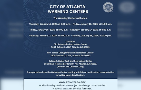 Atlanta Opens Warming Centers Amid Freezing Temperatures to Shelter Vulnerable Populations