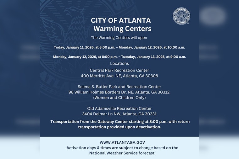 Atlanta Opens Warming Centers, Provides Transportation for Vulnerable Residents During Cold Snap