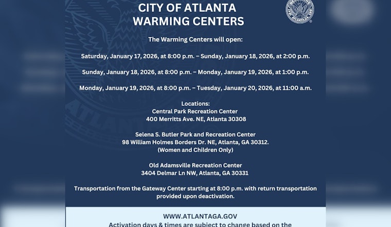 Atlanta Opens Warming Centers to Shield Vulnerable Residents from Winter Cold