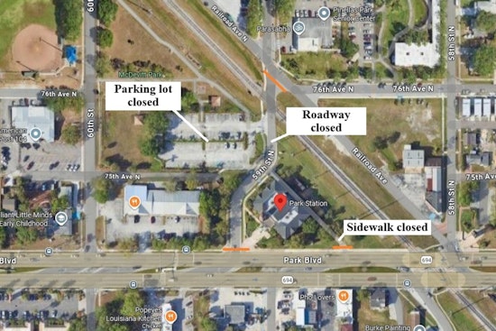 Attention Pinellas Park Drivers and Pedestrians, 59th Street North Closure Begins January 13