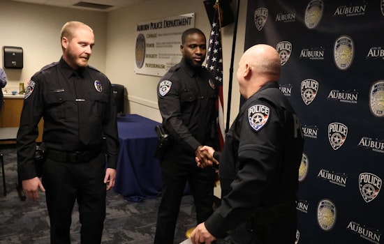 Auburn Police Department Welcomes New Officers Pape Mbaye and Fletcher Walters to the Force
