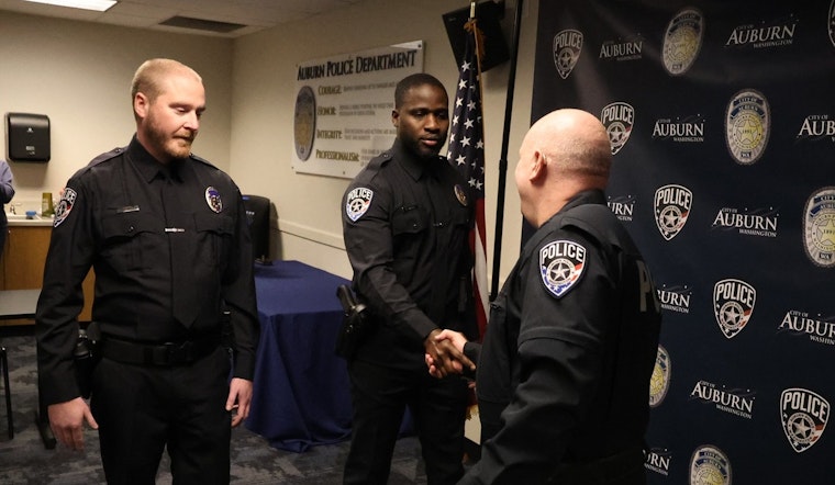 Auburn Police Department Welcomes New Officers Pape Mbaye and Fletcher Walters to the Force