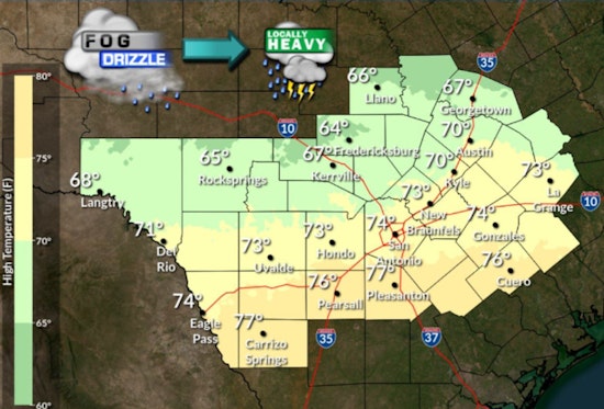 Austin Braces for Stormy Weather: Rain, Thunderstorms, and Freezing Conditions Forecasted