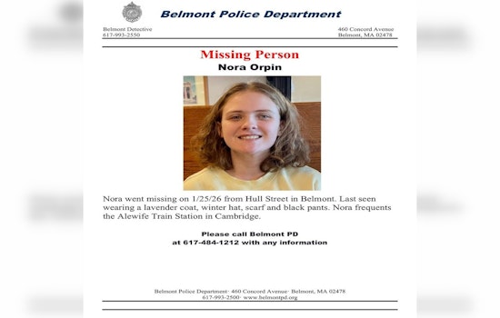 Belmont Community Rallies in Search for Missing Woman Nora Orpin, Police Seek Public Assistance
