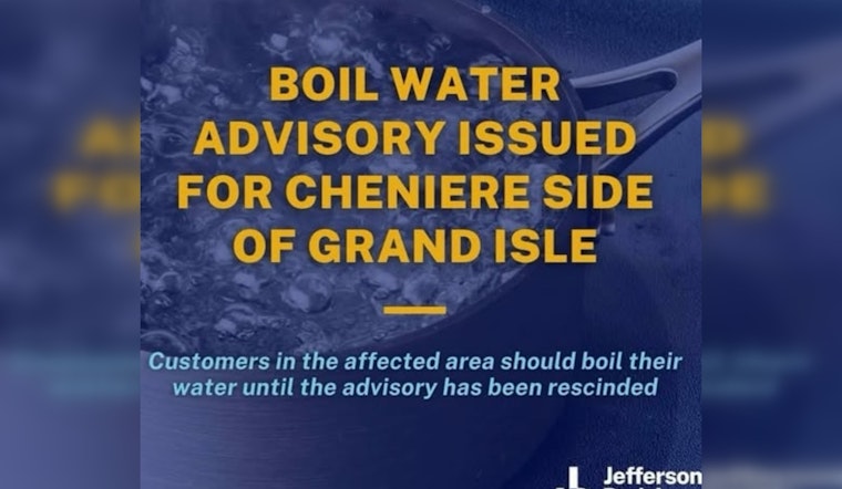 Boil Water Advisory Issued for Cheniere Area of Grand Isle Amid Pressure Drop Concerns
