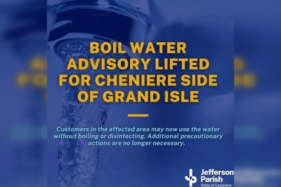 Boil Water Advisory Lifted for Grand Isle as Jefferson Parish Water Department Declares Water Safe