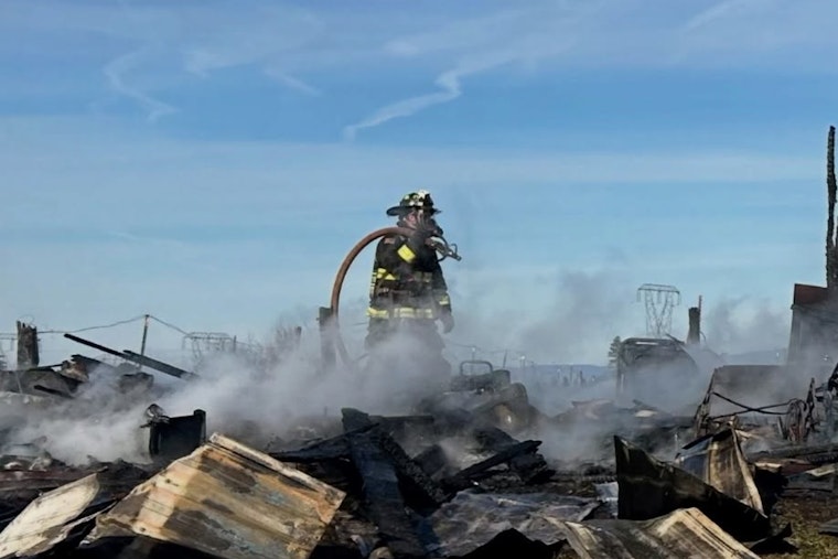 Boring Shop Inferno Nearly Torches Home on SE Highway 211