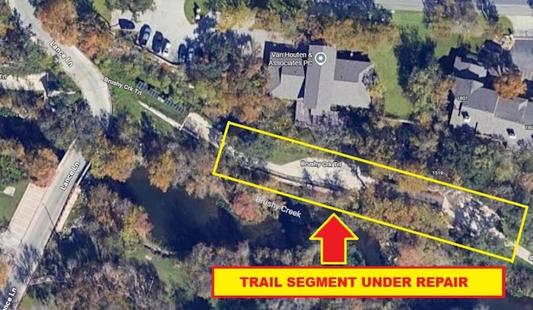 Brushy Creek Trail East in Round Rock to Temporarily Close for Maintenance