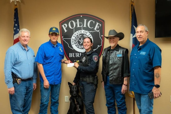 Burleson Police Department Extols Local Masonic Lodge for Generous Support to K-9 Unit