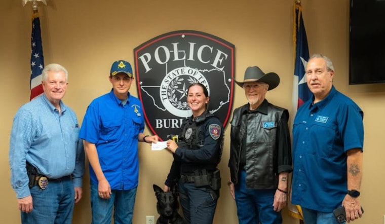 Burleson Police Department Extols Local Masonic Lodge for Generous Support to K-9 Unit