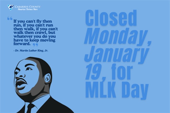 Cabarrus County Honors MLK Jr. with Day of Events and Government Offices to Close Jan. 19