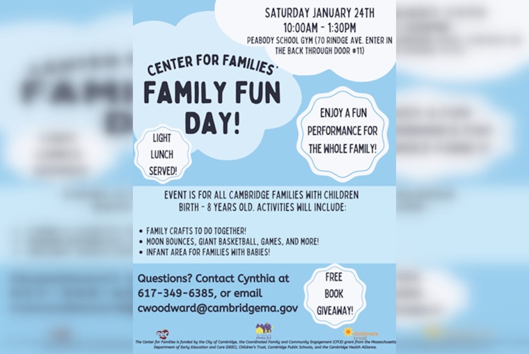 Cambridge's Center for Families Hosts Free Winter Family Fun Day at Peabody School Gym