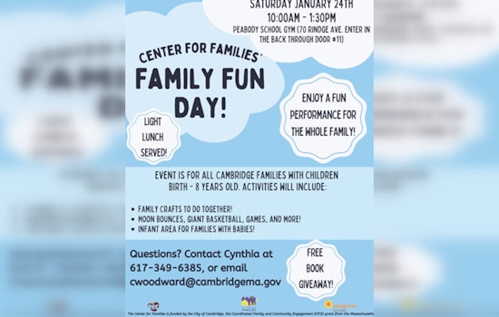Cambridge's Center for Families Hosts Free Winter Family Fun Day at Peabody School Gym
