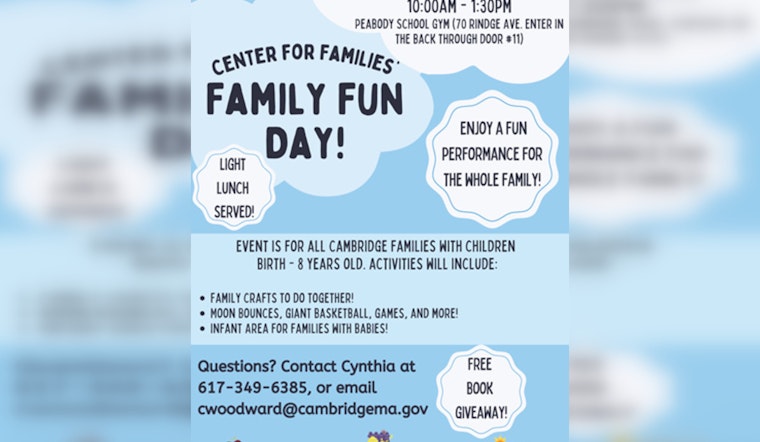 Cambridge's Center for Families Hosts Free Winter Family Fun Day at Peabody School Gym