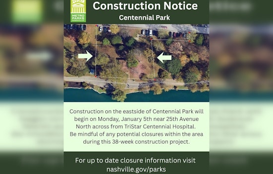 Centennial Park in Nashville Anticipates Closures Due to Construction, Harpeth River Greenway Bridge Reopens