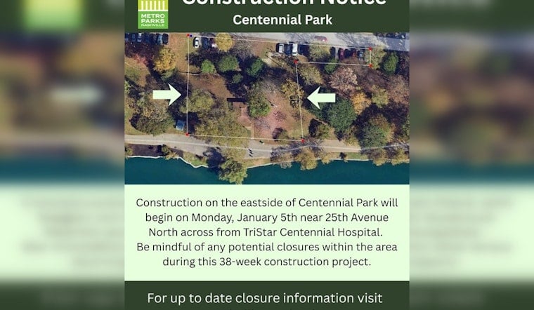 Centennial Park in Nashville Anticipates Closures Due to Construction, Harpeth River Greenway Bridge Reopens