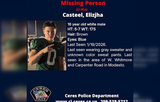 Ceres Police and Community Mobilize in Search for Missing At-Risk Teen Last Seen in Modesto