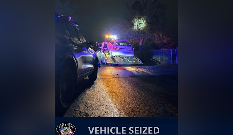 Ceres Police Seize Honda Accord After Dangerous Christmas Chase Through Modesto, Court Order Enforces 30-Day Impoundment